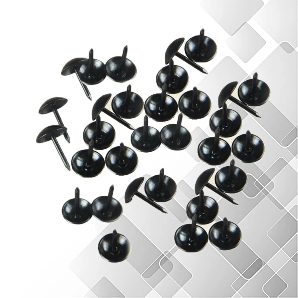 

300pcs Thumb Tacks Vintage Black Round Drawing Pins Plastic Round Head Push Pin for Home School