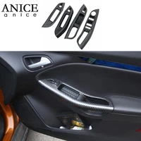 4pcs carbon fiber color door window lift button panel armrest cover fit for ford focus mk3 rs st 2012 2018 lhd left hand side