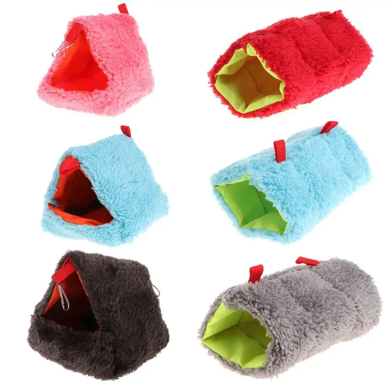 Hamster Nest Sleeping Bed Hanging Cage Fleece Waterproof Warm Winter Hammock Swing Toys For Small Pets Squirrel Chinchilla