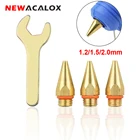 Клеевой пистолет NEWACALOX, пистолет для термоклея большого диаметра, насадка 1,5x70 мм, 2,0x70 мм, 3,0x70 мм, 3 шт.лот, высококачественная сталь для клеевого пистолета 11 мм