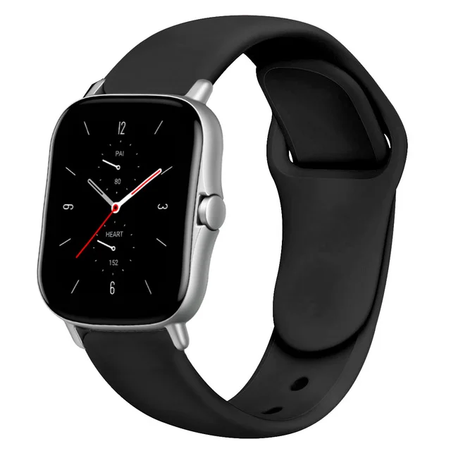 

20mm/22mm silicone strap for Amazfit GTS/2/2e/GTS2 Mini/GTR 42mm/47mm/GTR2/2e/stratos 2/3 Samsung Galaxy watch silicone strap