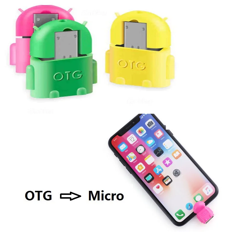 Кабель адаптер OTG Micro USB 2 шт. конвертер 0 для планшетов Android флеш накопителей мышей