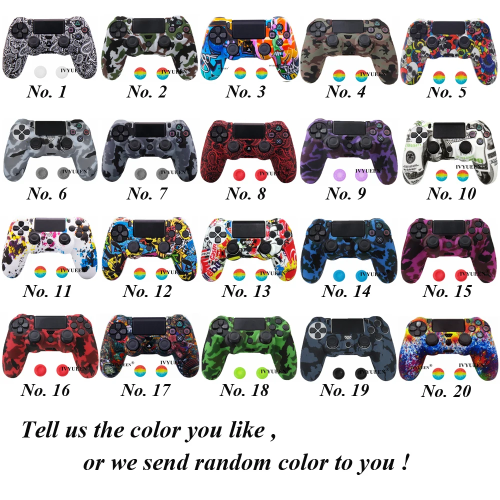Силиконовый защитный чехол IVYUEEN для sony Dualshock 4 PS4 DS4 Pro Slim с 8 аналоговыми джойстиками