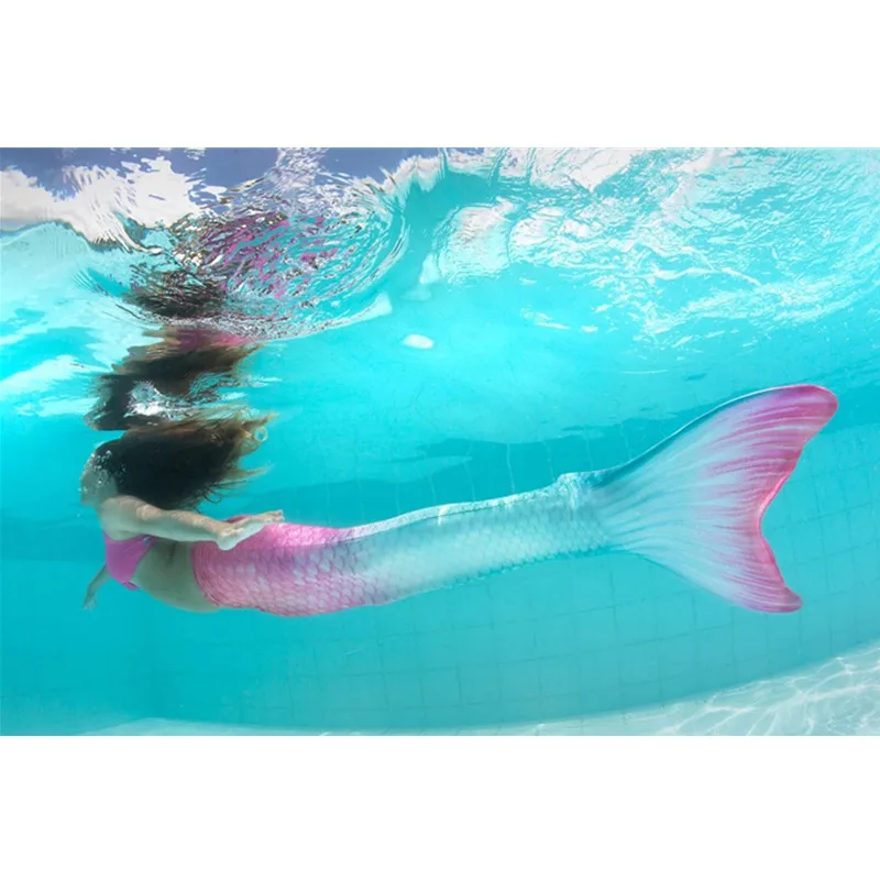 Хвост русалки для девочек купальный костюм детей и взрослых заколка волос с