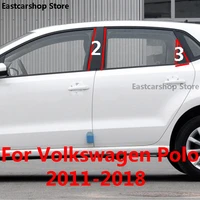 for volkswagen vw polo 2018 2017 2016 car middle column pc window trims decoration b c pillar strip sticker accessorie 2011 2015