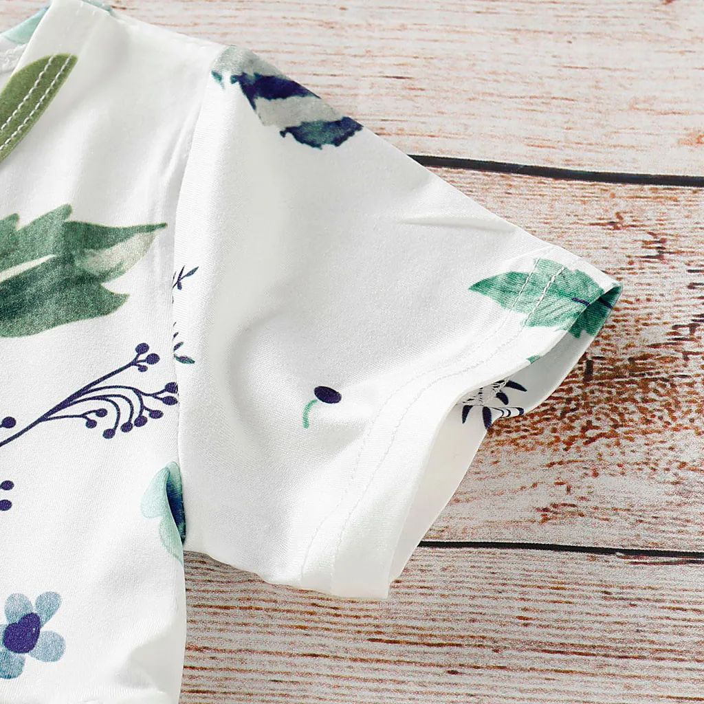 2019 Новое поступление топы с цветочным рисунком для маленьких девочек + джинсовые