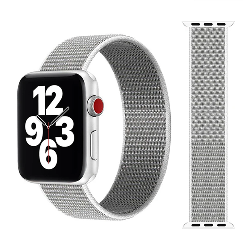

Плетеный нейлоновый ремешок для Apple Watch band 44 мм 40 мм 38 мм 42 мм, Воздухопроницаемый эластичный браслет для iWatch Series 6 SE 6 5 3