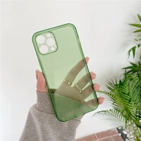simple clear malachite green couple soft case for iphone 11 12 pro max mini 7 8 plus xr x xs se 2020 silicone phone cover fundas