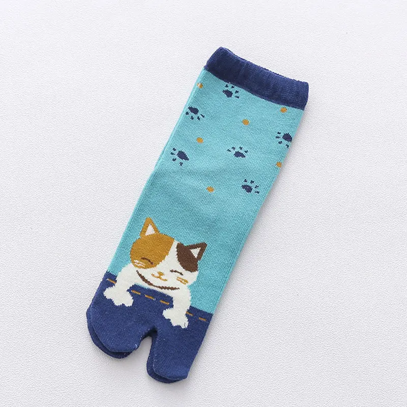 Two Finger Socks Unisex Japanese Kimono Flip Flop Sandal Split Two Toe Sock Tabi Ninja Geta Socks Women Men tabi socks таби