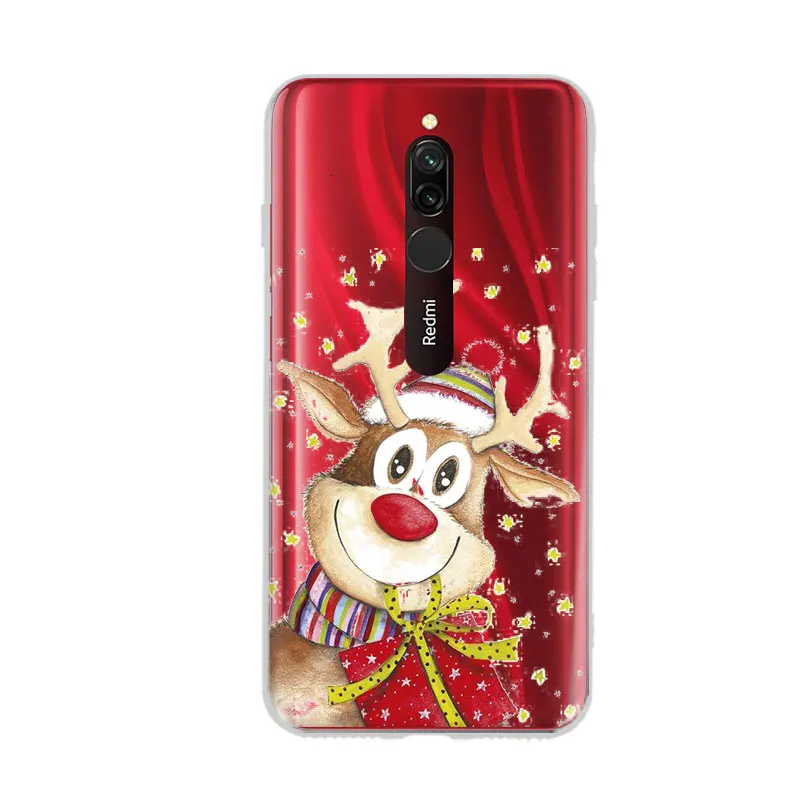 Чехол из ТПУ для Xiaomi Redmi Note 8T 8A 10 8 Pro CC9 Merry Christmas new year santa claus Elk с милым рисунком