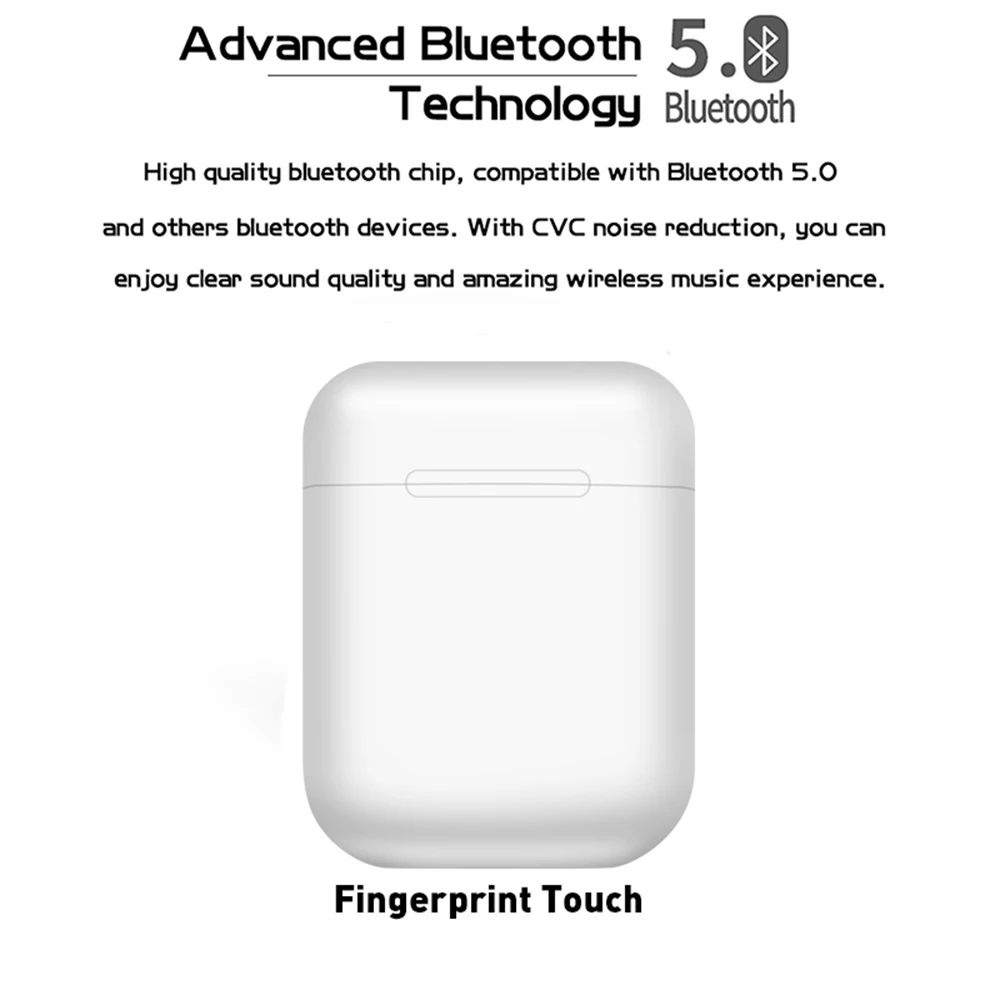 I12 TWS Оригинальные Bluetooth 5 0 наушники беспроводная спортивная Гарнитура