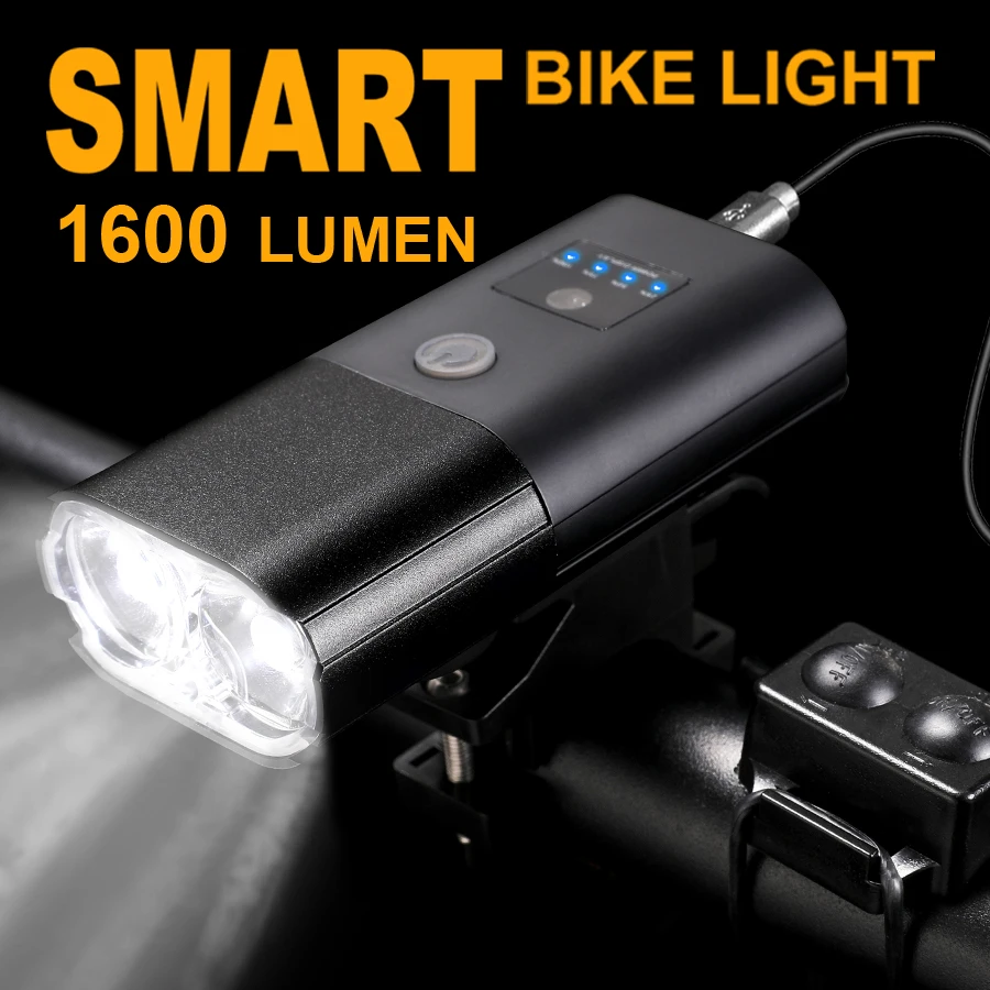 

NEWBOLER 4000 мАч умный велосипедный свет индукционный передний фонарь для велосипеда USB Велоспорт фонарик 1800 люмен светодиодный фара велосипедн...