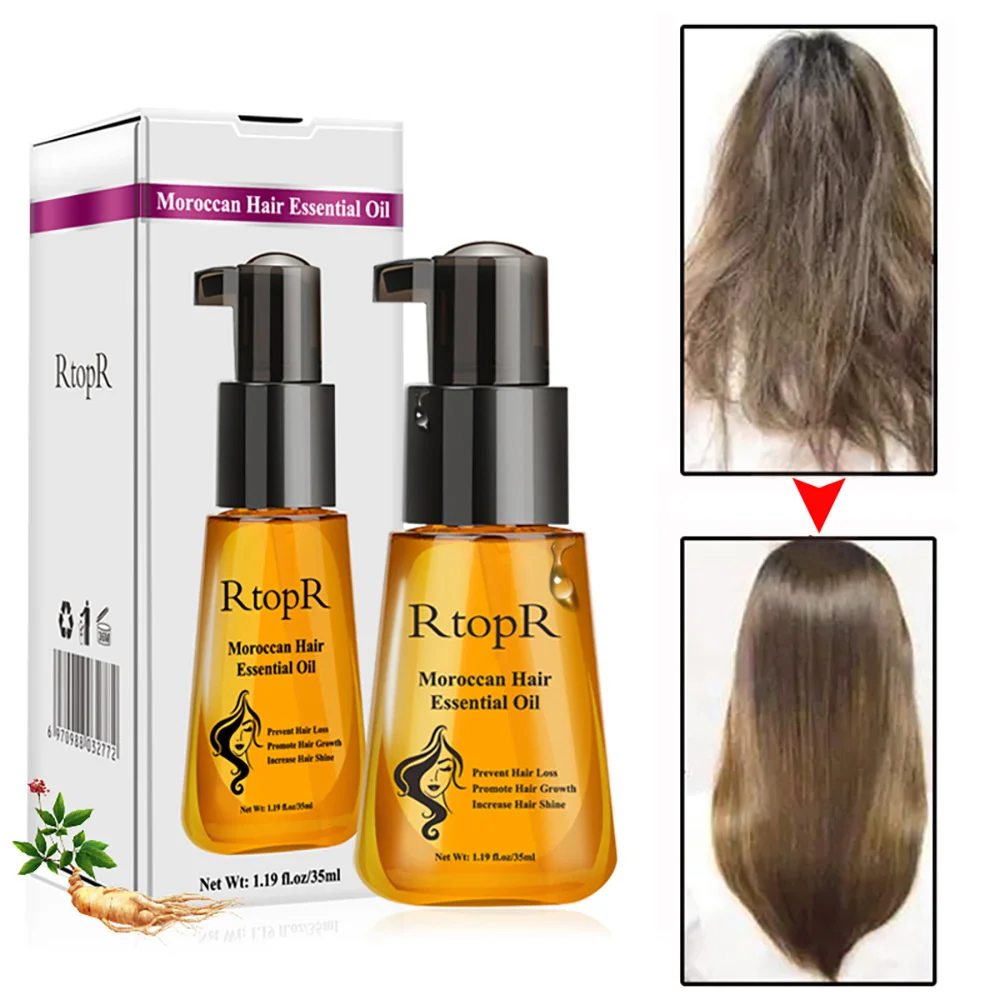 

Hair Growth Essential Oil Moroccan Prevent Dry Frizz Hair Loss Treatment Serum Repair Damage Nourish Hair Root Argan Oil Product