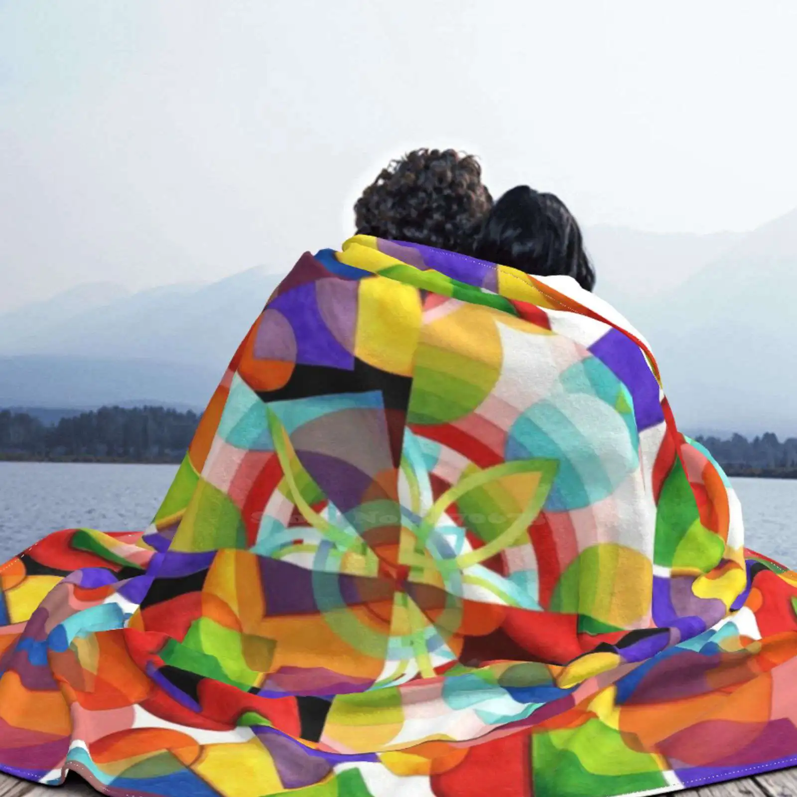 Призматический Омбре Креативный дизайн удобное теплое фланелевое одеяло DIY