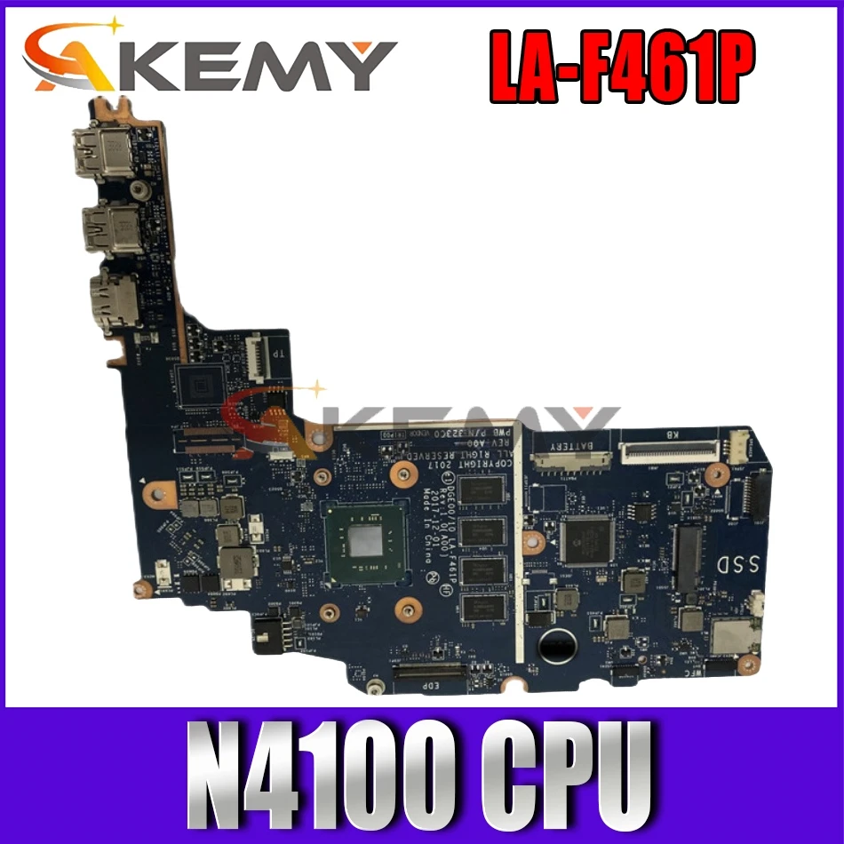 

Материнская плата для ноутбука DELL INSPIRON 3190 2 в 1, процессор N4100 LA-F461P 038F0D 38F0D, протестирована на 100%
