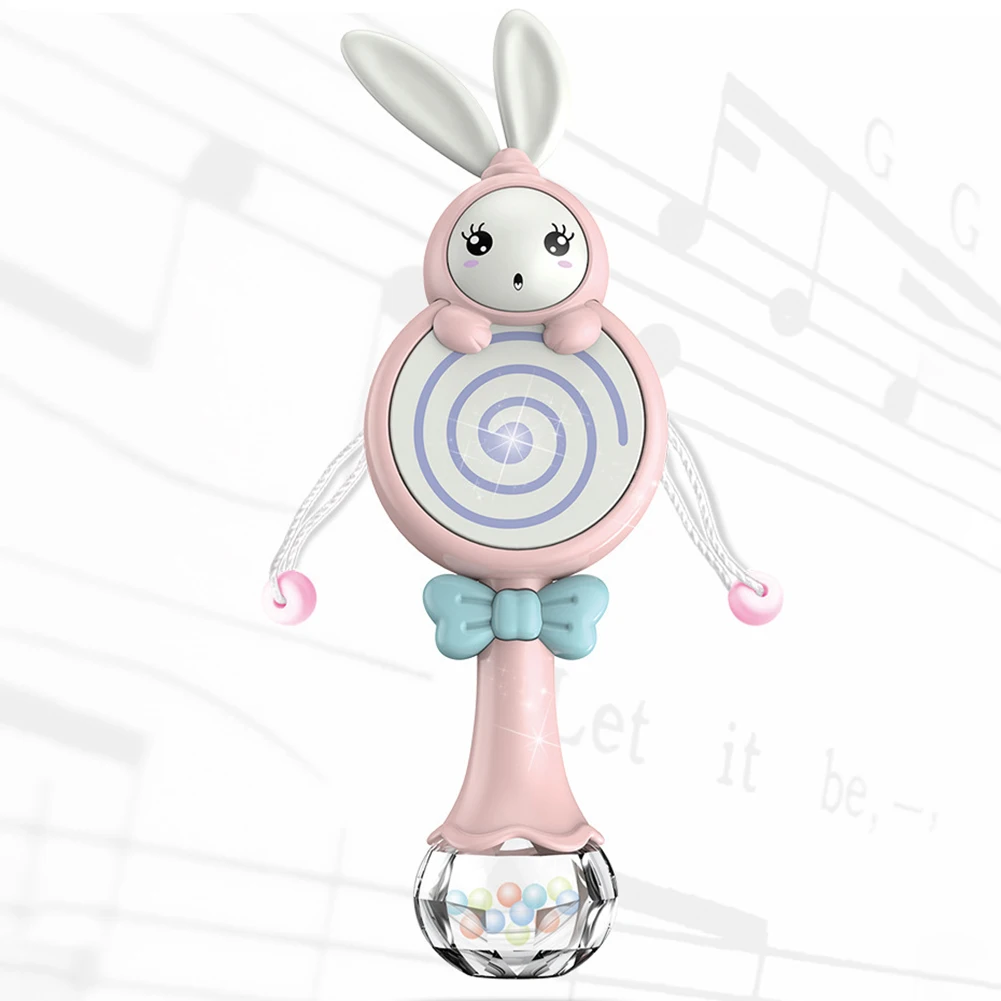 

Cartoon Rabbit Handbells Rattles Infant Multifuctional Early Educational Toys Musical Instrument Toy Soothing Hand Toys