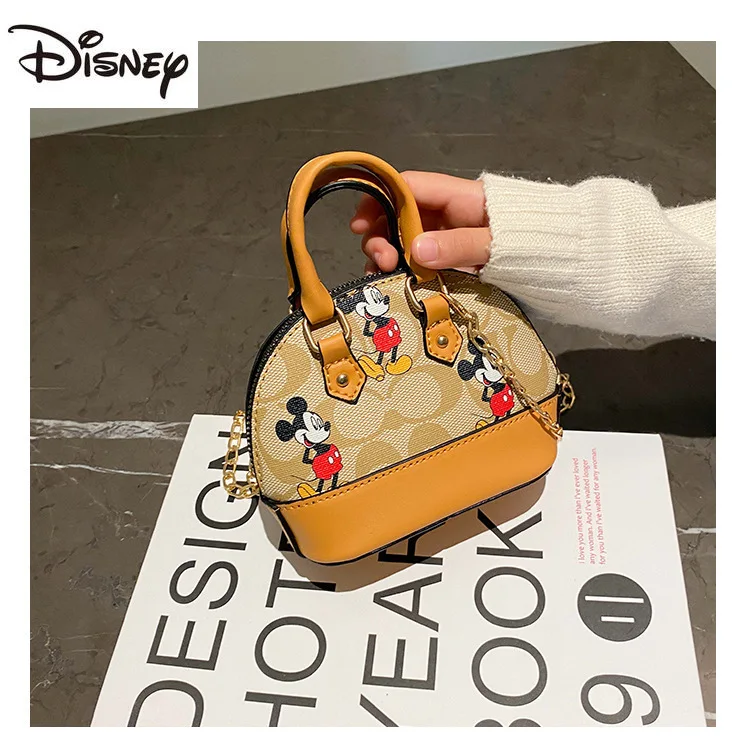 

Новинка 2021, дамская сумка-мессенджер Disney с Микки Маусом на одно плечо, милая мультяшная многофункциональная косметичка для девочек, модная ...