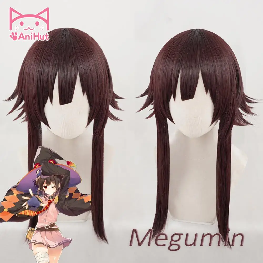 Парик для косплея megumin [anihut】megumin косплей из аниме Благословение Бога на этот