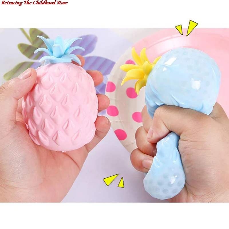Bola de uvas antiestr&eacute;s para ni&ntilde;os, juguete de descompresi&oacute;n de pi&ntilde;a, 1 unidad-3