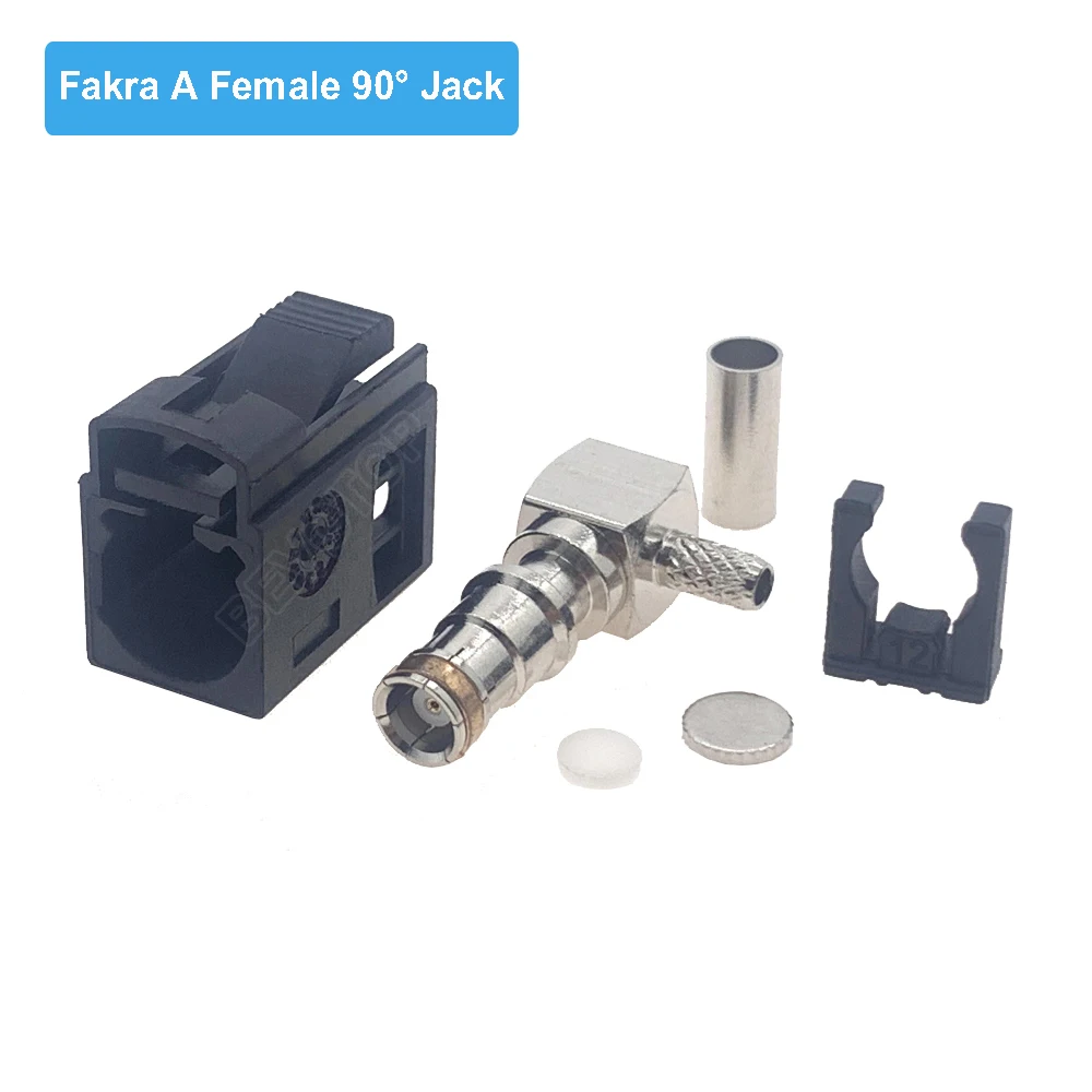 Черный разъем Fakra коаксиальный штекер A/гнездовой RAL 9005 RF соединители для