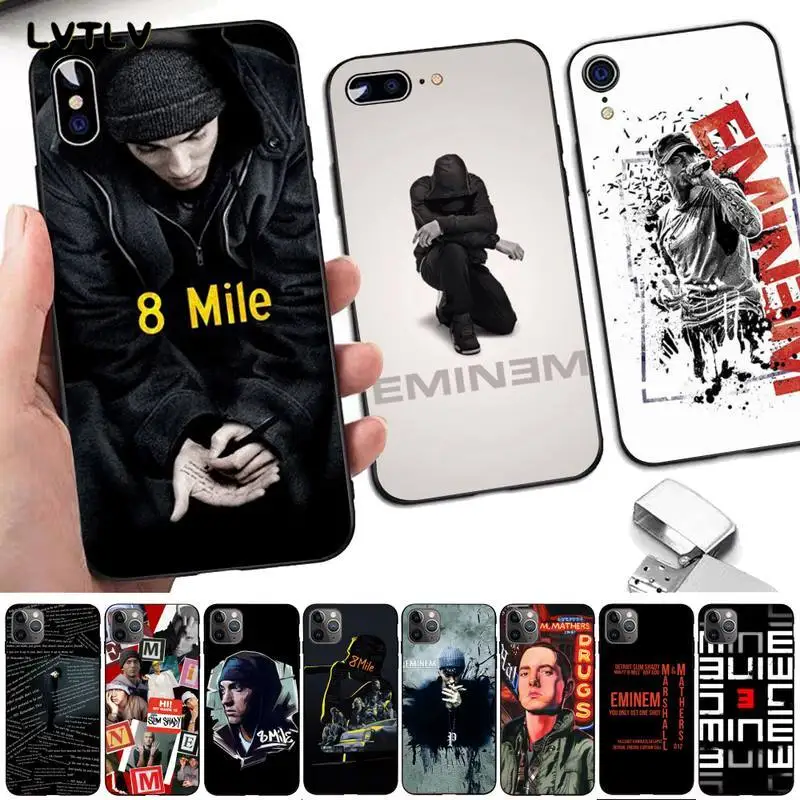 

Hip Hop Rapper Eminem rap Phone Case Cover for iPhone 13 8 7 6 6S Plus X 5 5S SE 2020 XR 11 pro XS MAX