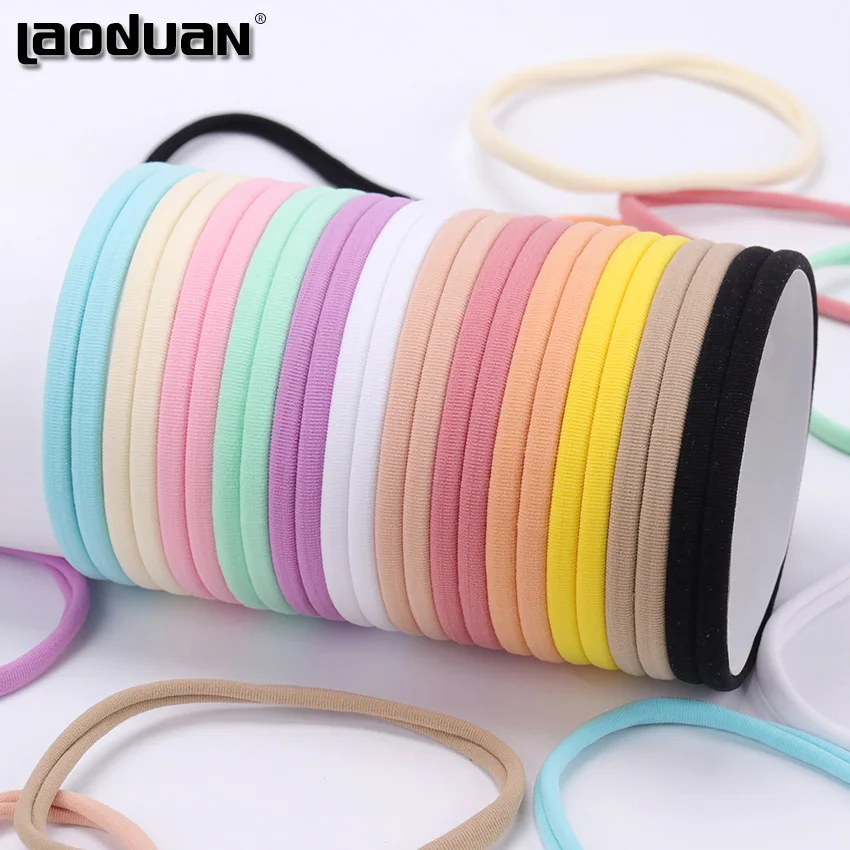 

12PCS Nylon Headband Elastic Hairband Vintage Baby Comfortable Soft Headband DIY Headwear Accessories