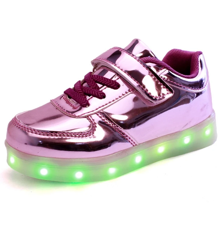 

2019 spring and autumn new boys and girls lighting shoes colorful flashing lights charging luminous kids wear sports shoes