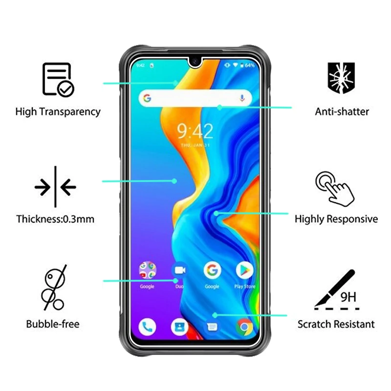 Для UMIDIGI Bison закаленное стекло высокое качество защита для экрана UMI мобильный