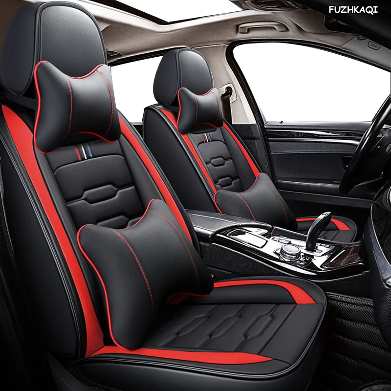 

FUZHKAQI leather car seat covers For jeep grand cherokee compass renegade wrangler jk wrangler auto accessories car seats sets