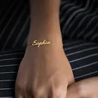 Именной браслет на заказ, из нержавеющей стали, O-цепь, именная табличка на заказ, ювелирные браслеты и кулоны для женщин, рождественские подарки