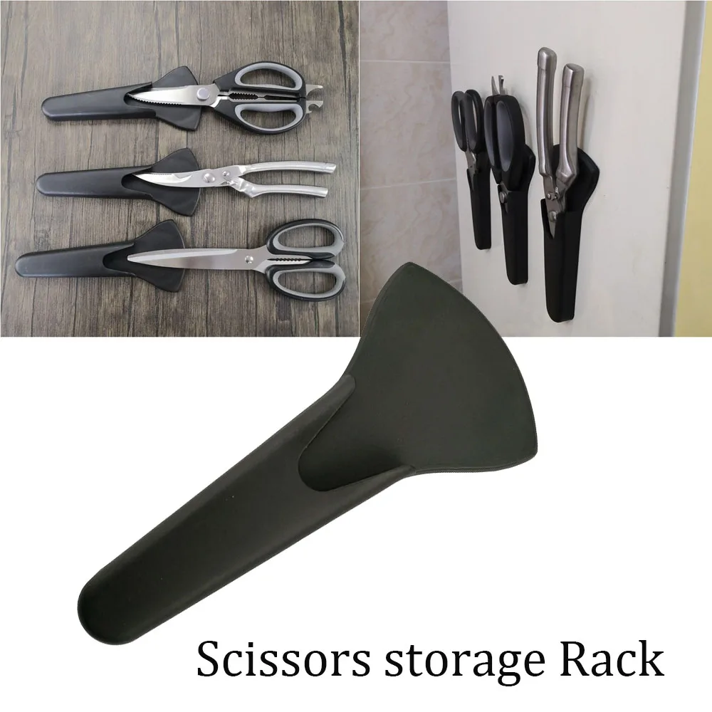 Scissors Storage Holder Organizer magnet adsorbing Cover storage For Refrigerator kitchen Tool Accessories | Дом и сад