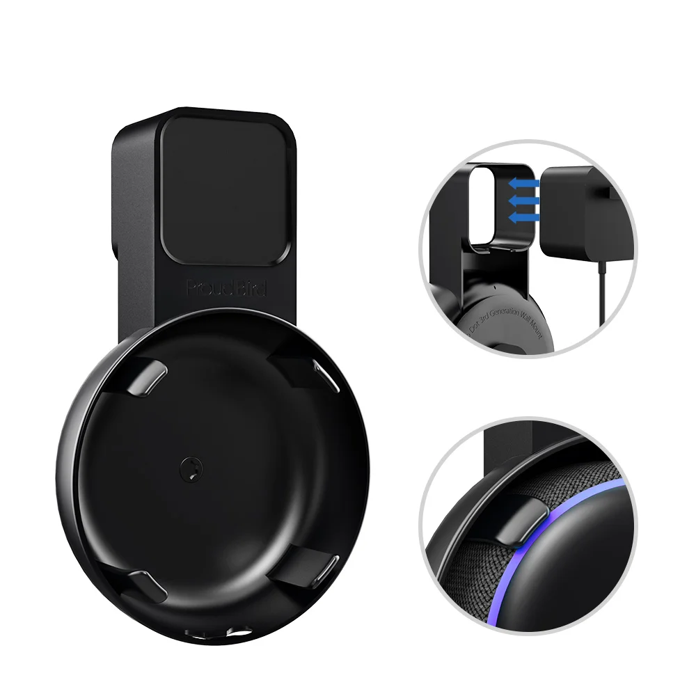 GGMM розетка настенная Подставка-вешалка для Amazon Alexa Echo Dot 3rd Gen работает с Amazon Echo Dot 3, чехол-держатель для спальни