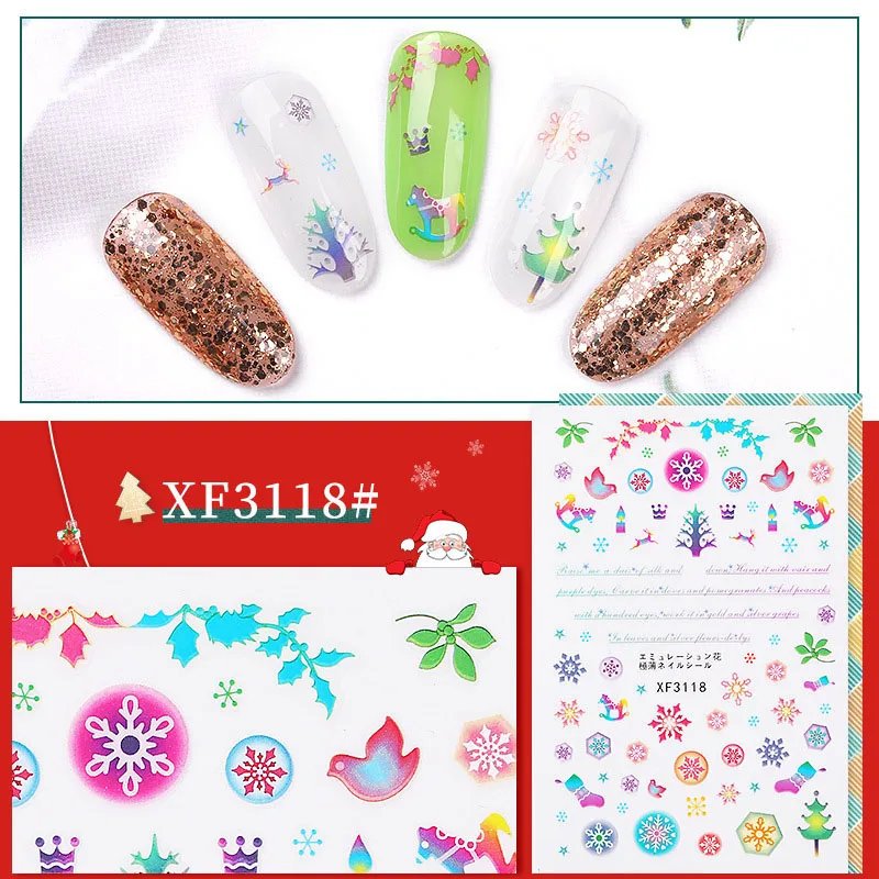 Лак для ногтей Стикеры комплект цветочный принт геометрический сексуальная