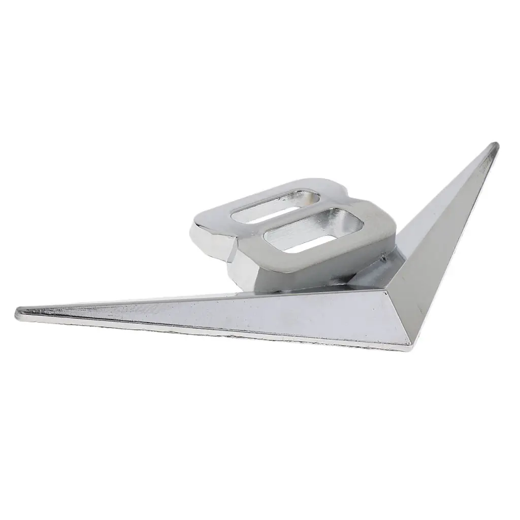 

3D Metal V8 Racing Decal Flag Car Emblem Sticker Badge for Car Body Silver