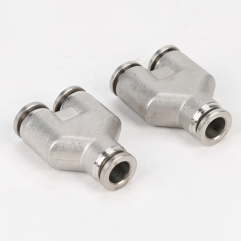4mm 6mm 8mm 10mm 12mm 16mm 304 Stainless Steel Y Type 3 Way Reducer One Touch Air Pneumatic Push In Fitting Quick Connector |