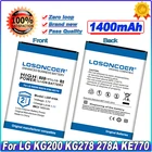 Аккумулятор LOSONCOER LGIP-411A LGIP-410A 1400 мА  ч для LG KG200, KG278, 278A, KE770, KF500, KF510, KG289, KG77