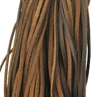 10meters 3x2mm flat leather genuine solf brown real leather cord for diy bracelet necklace jewelry findings accessories