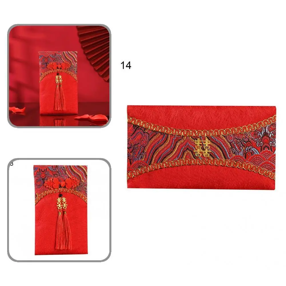 

Удобная сумка для денег на удачу, легкий атласный пропитательный декоративный чехол для денег на удачу, ярко-красный конверт