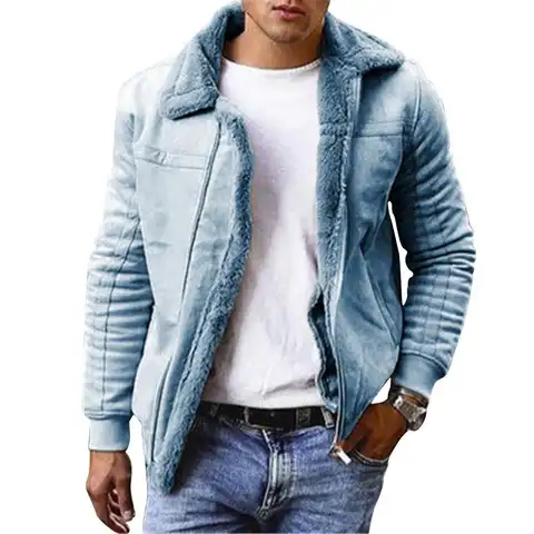 Denim jacket leather sleeves men 