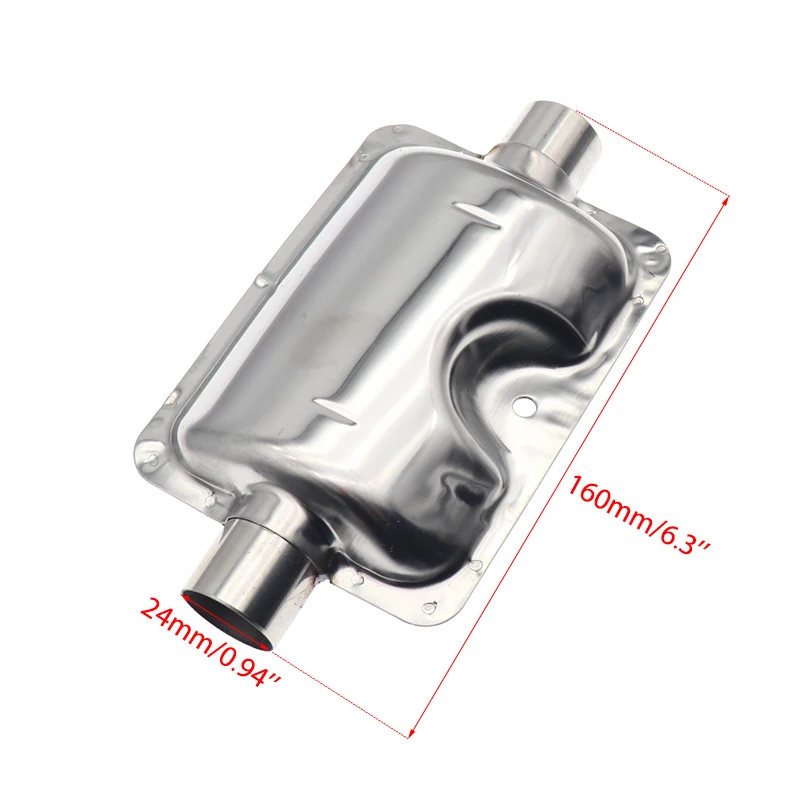 

Portable Pipe Silencer Exhaust Muffler 24mm Clamps Bracket for Car Heater Parking Air Diesel Heater
