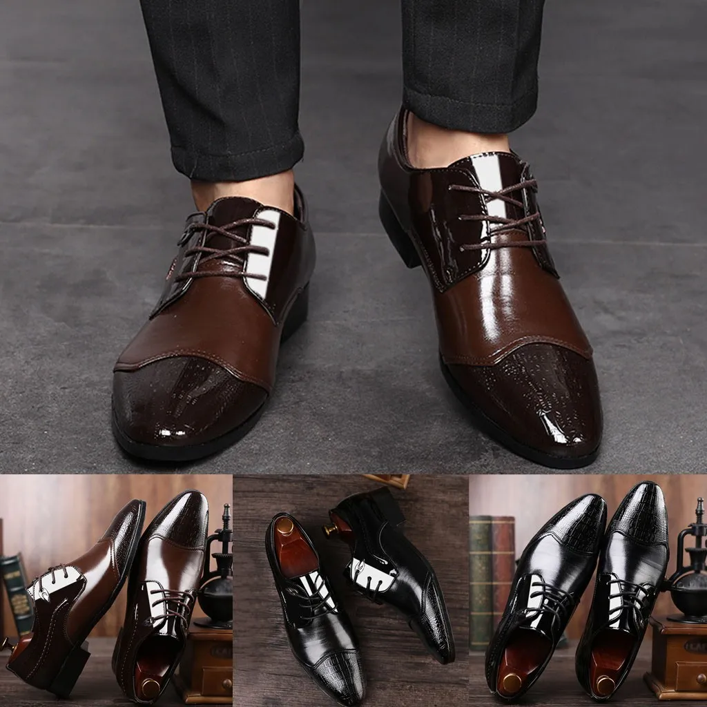 Роскошные мужские туфли-оксфорды в деловом стиле Мужская дышащая обувь на
