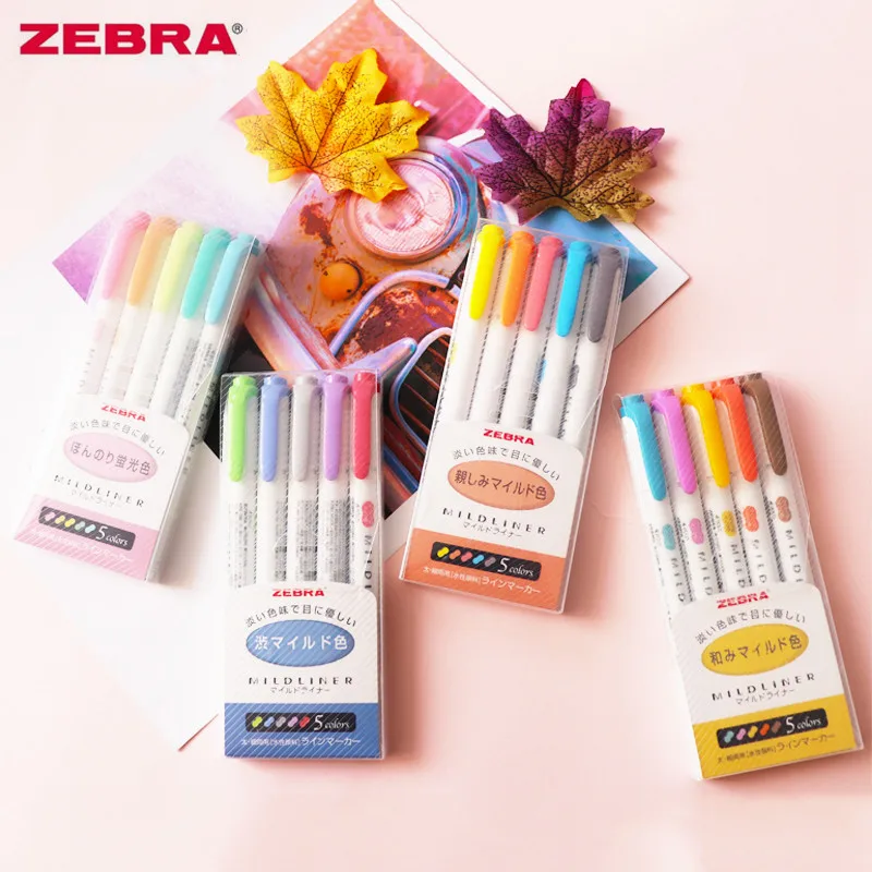 

1Set Japan Zebra WKT7 Mild Liner Pastel Colour Double-head Highlighter Marker 25 Colors Graffiti Painting Office School Supplies
