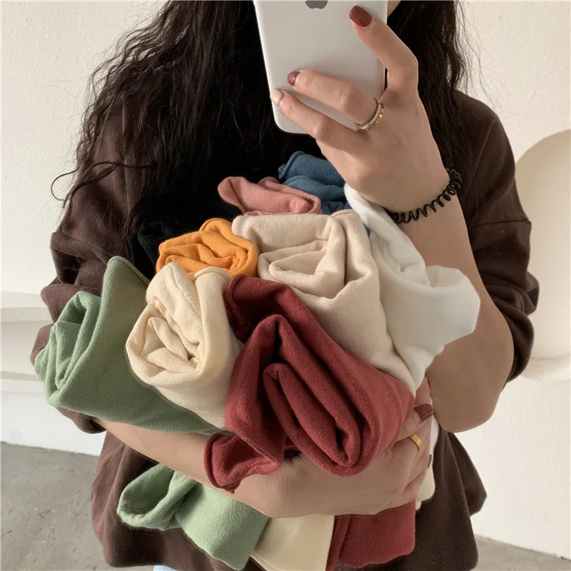 

Autumn new Korean version basic slim fit versatile bottoming shirt high collar Pullover Long Sleeve Sweater Top Women Fashion
