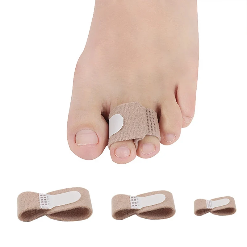 

2pcs New Toe Finger Straightener Hammer Toe Hallux Valgus Corrector Bandage Toe Separator Splint Wraps Foot Care Supplies