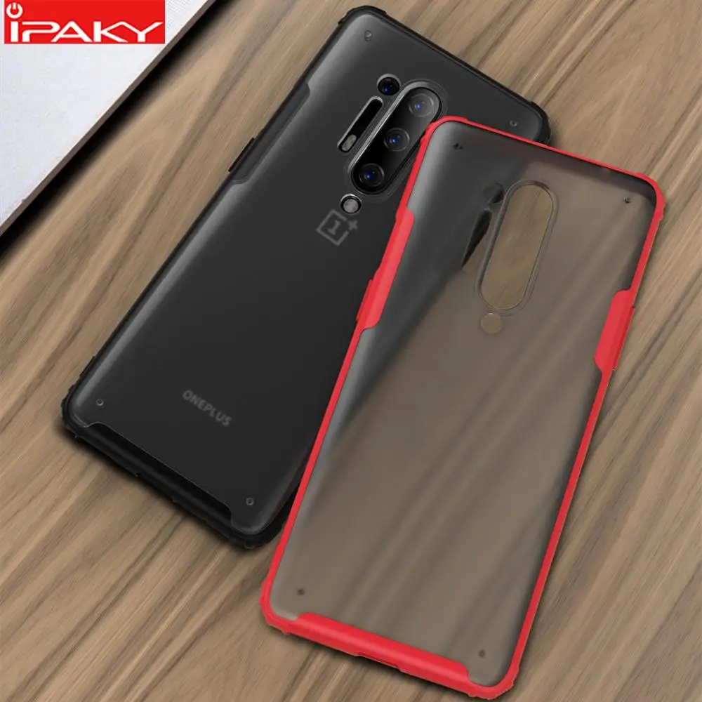 Чехол IPAKY для OnePlus 8 Pro матовый прозрачный силиконовый поликарбонатный гибридный