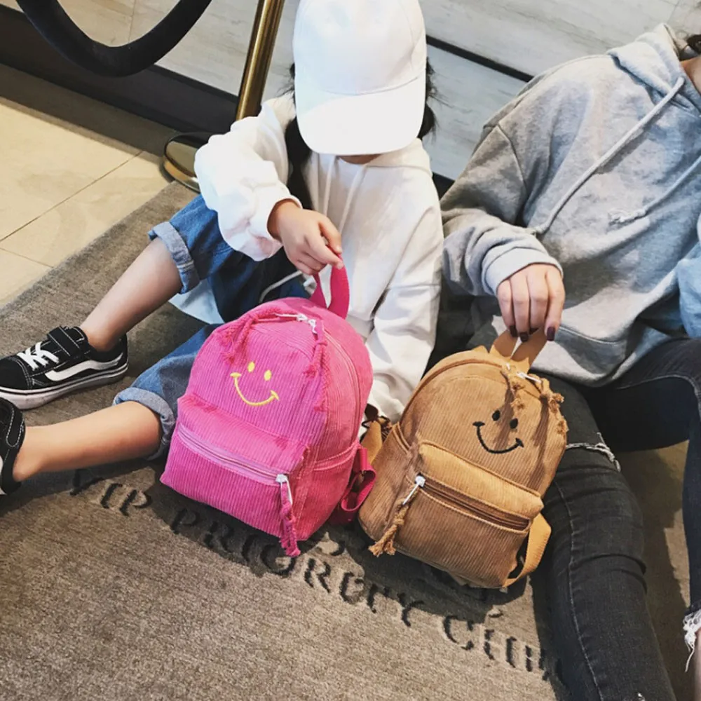 Женский вельветовый рюкзак Aelicy милый однотонный маленький для девочек