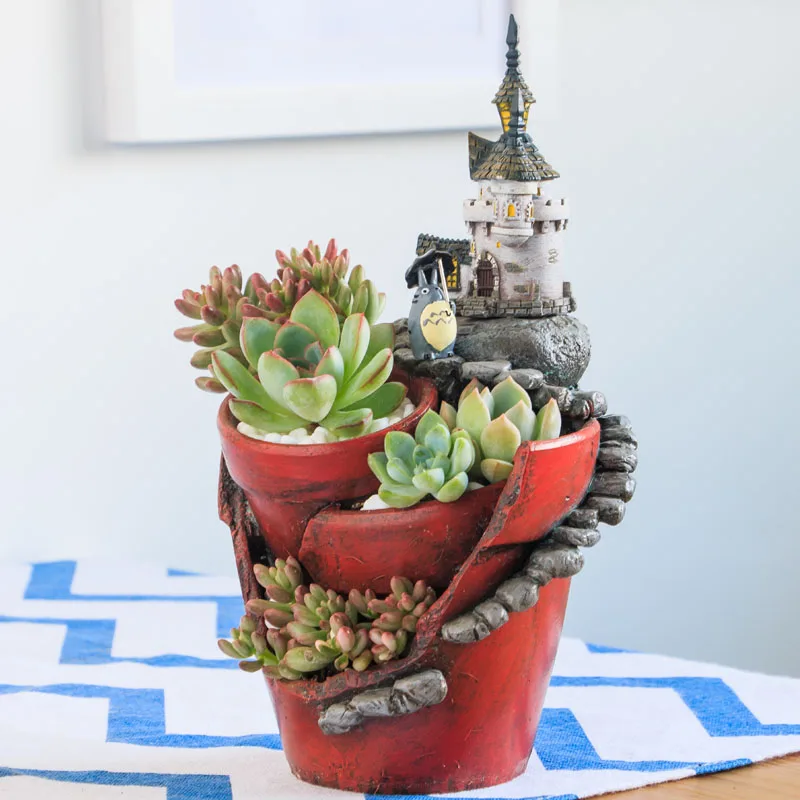 

Креативные кактусовые горшки для растений, полимерные суккуленты, офисные аксессуары, минималистичные горшки для цветов, офисные товары дл...