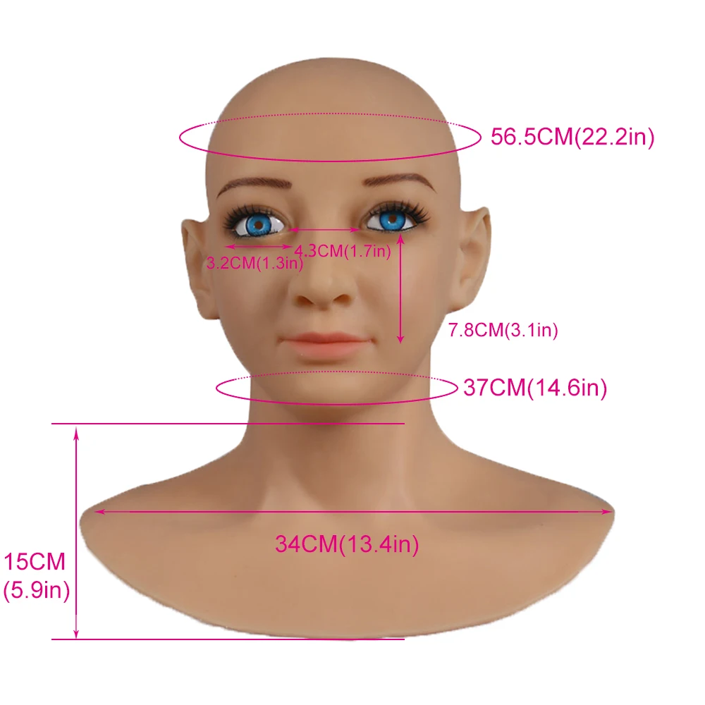 Силиконовая женская маска для косплея транссексуалов |