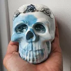 Силиконовая форма в виде черепа для свечей, форма для мыла и торта ручной работы, настольное украшение, силиконовые формы в виде свечи для ароматерапии из гипса и эпоксидной смолы