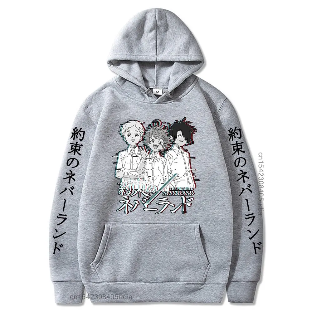 

Anime The Promised Neverland Hoodie Fashion Brand Printed Streetswear Women Men Hoodies Male Clothes Tees